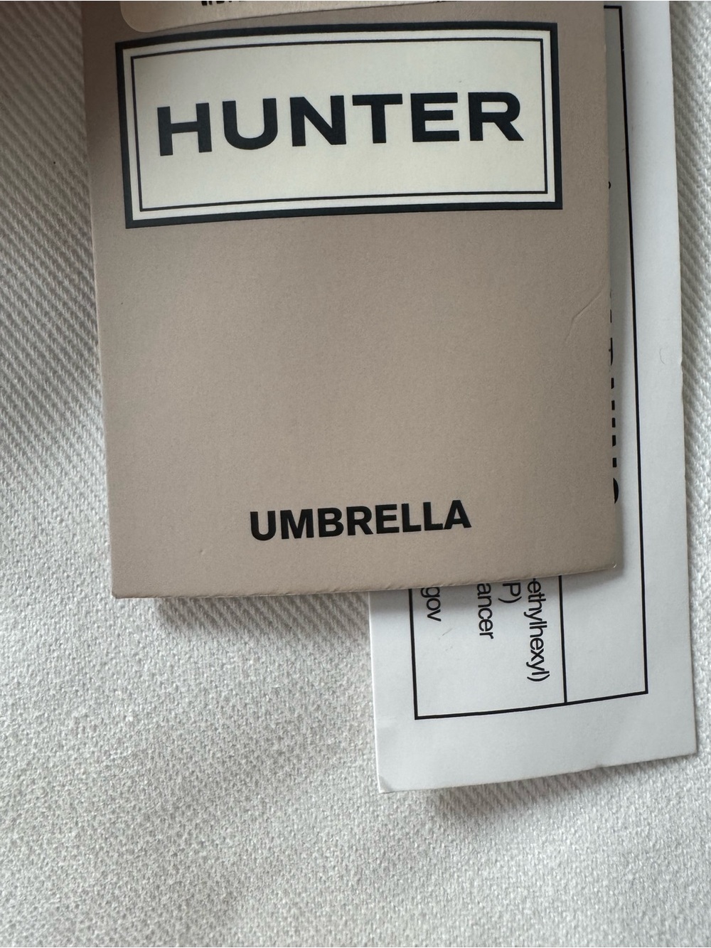 Hunter Signature Stripe Compact Umbrella Cypress w/Red stripe - Picture 6 of 10